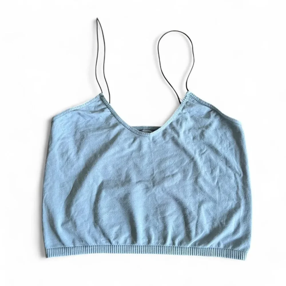 Free People Women's Black and Blue Crop Top Bundle